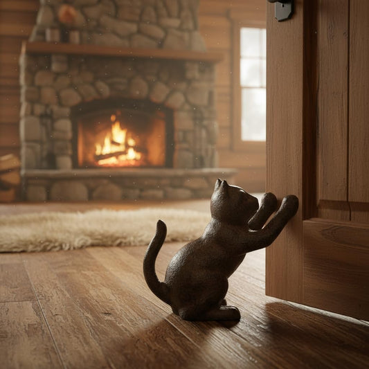 Comfy Hour Cast Iron Door Stopper - Cat