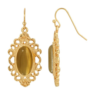 1928 Jewelry Company Earring, 1.53"L x 0.66"W, Topaz