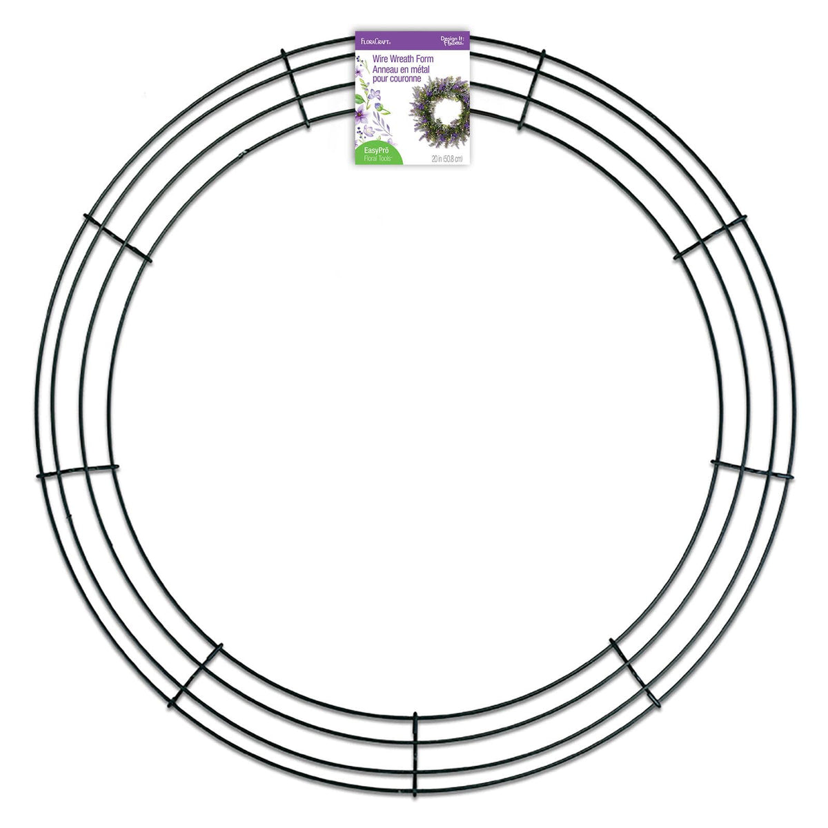 FloraCraft Wire Wreath Form 20 Inch Green