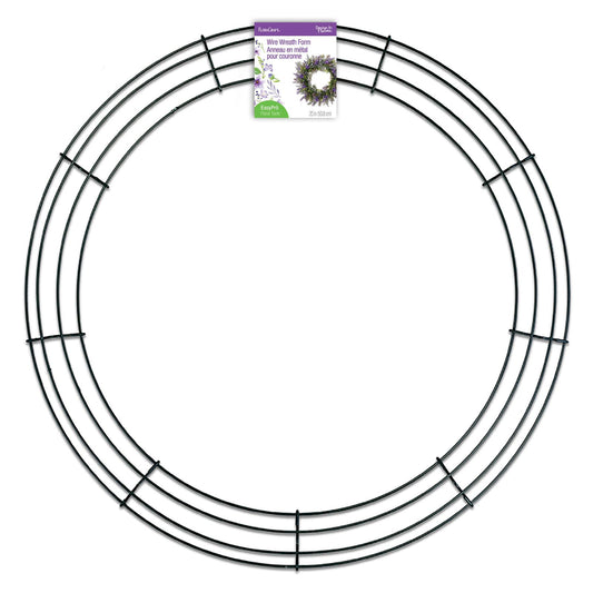 FloraCraft Wire Wreath Form 20 Inch Green