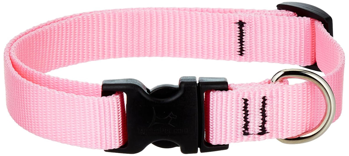 Lupine Pet Basics 3/4" Pink 15-25" Adjustable Collar for Large Dogs
