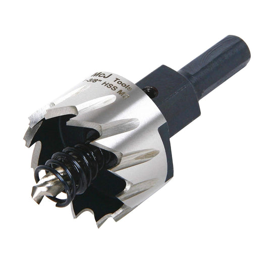 McJ Tools 1-3/8 Inch HSS M2 Drill Bit Hole Saw for Metal, Steel, Iron, Alloy, Ideal for Electricians, Plumbers, DIYs, Metal Professionals