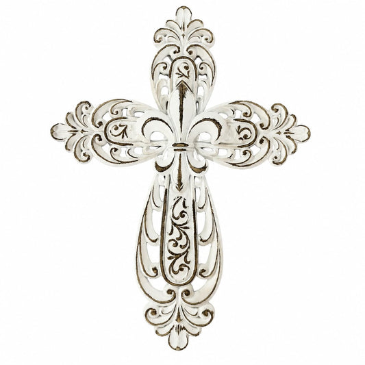Comfy Hour 12 Inch Cross Wall Decor, White Cross for Wall