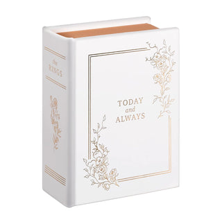 Blue Sky Clayworks Lillian Rose Wedding Ring Book Box, One Size, White