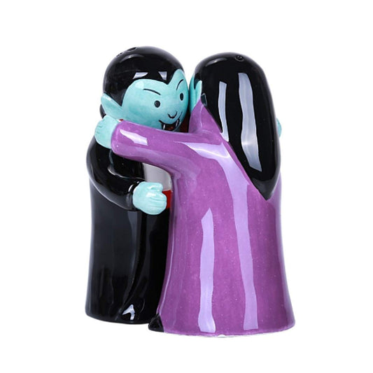 Pacific Trading Giftware Hugging Vampires Magnetic Ceramic Salt and Pepper Shakers Set