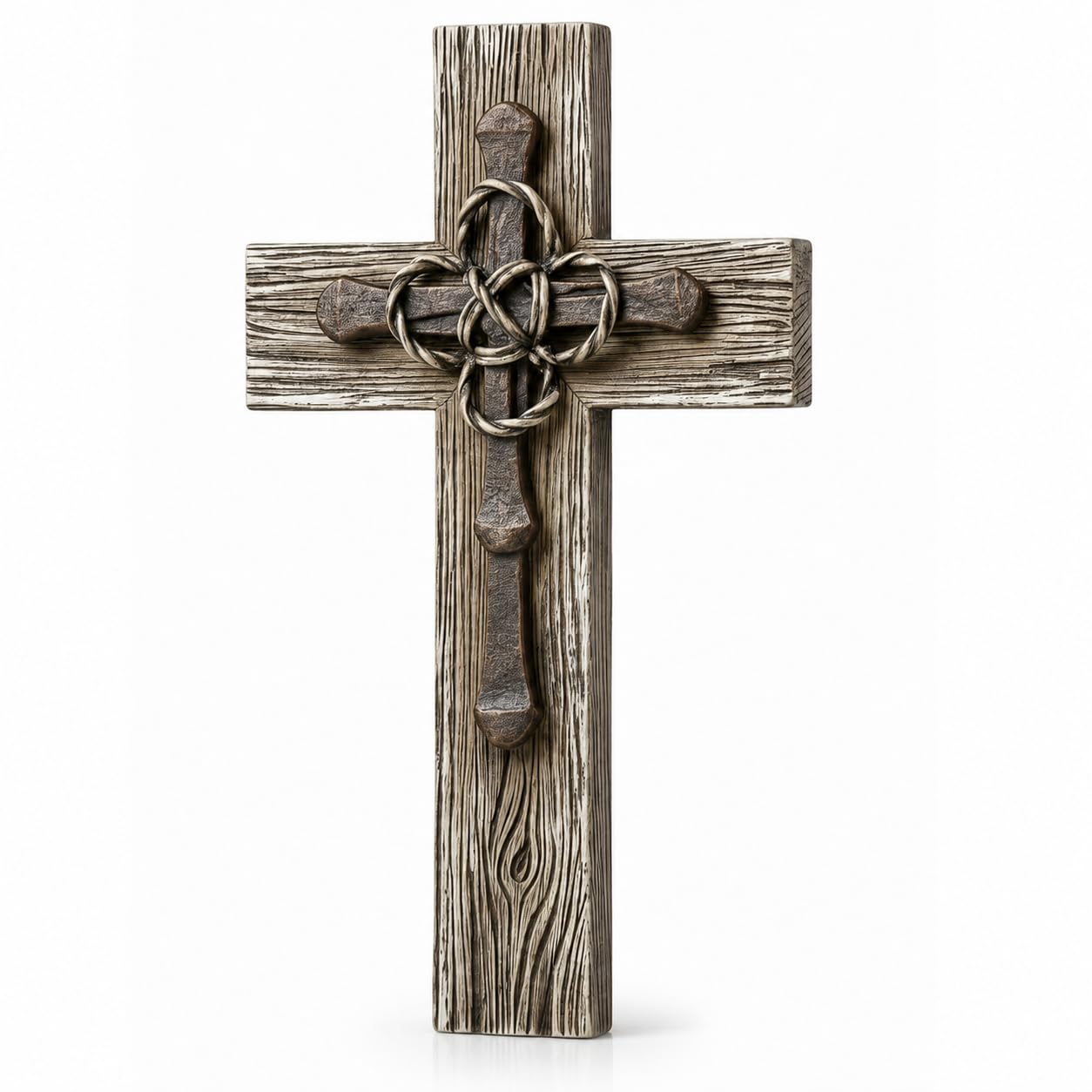 Comfy Hour 13 Inch Wall Cross, Faux Wood Cross Wall Decor, 1 Unit
