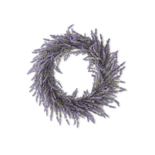 K&K Interiors Purple Lavender Wreath, 24-inch Diameter