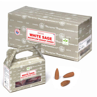 Satya Incense, 24 cones per box, White Sage