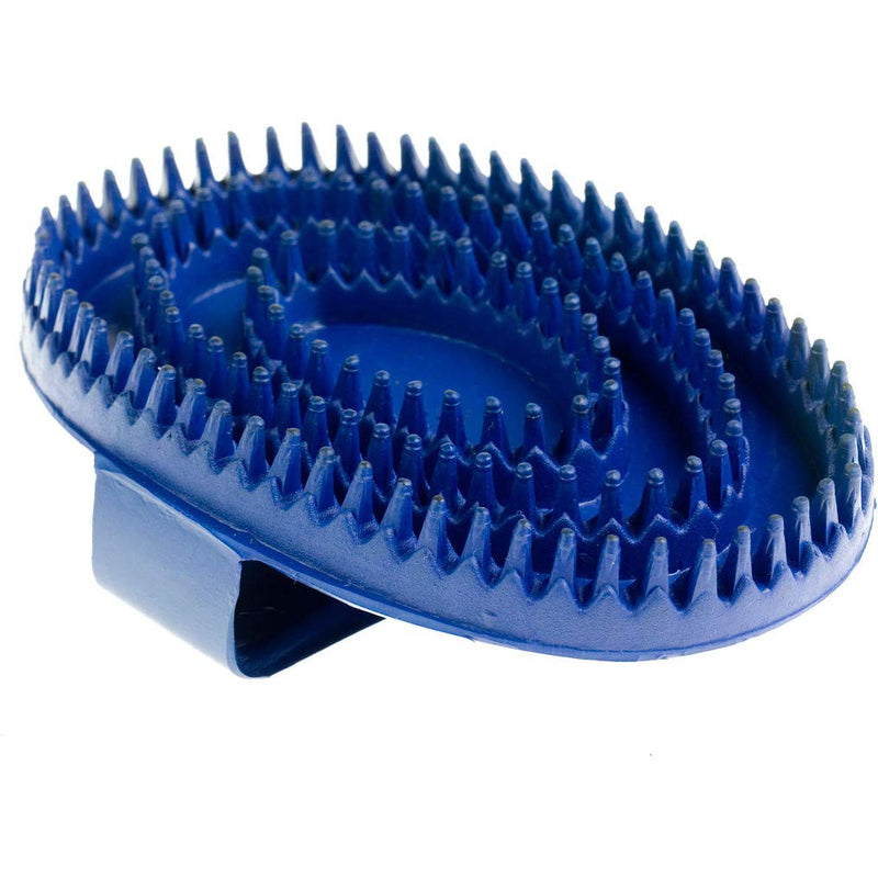 Horze Rubber Curry Comb - Size:Large Color:Blue