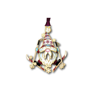 Beacon Design Hanging Ornament, Ski Gnome, Classic