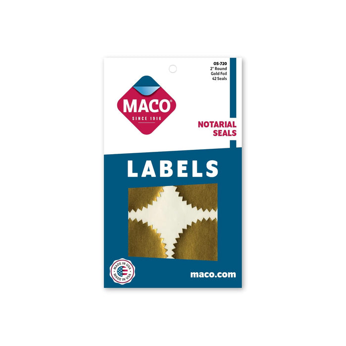 Maco Label, 2", Gold