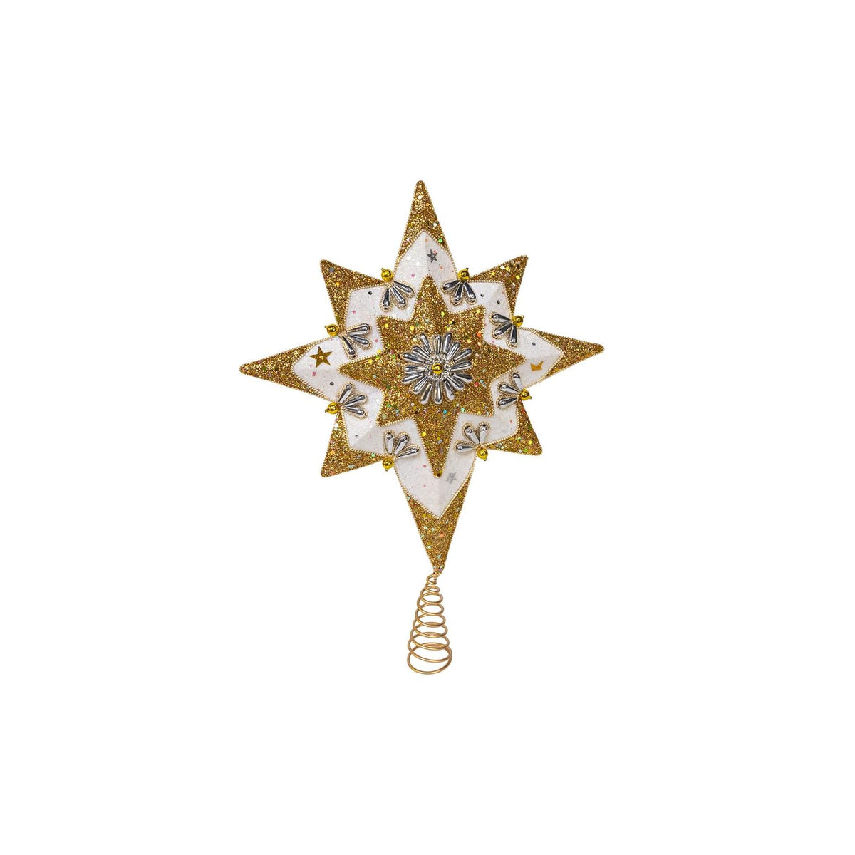 Kurt S. Adler Tree Topper, 16 inches x 12.25 inches x 3 inches, Blue & Platinum