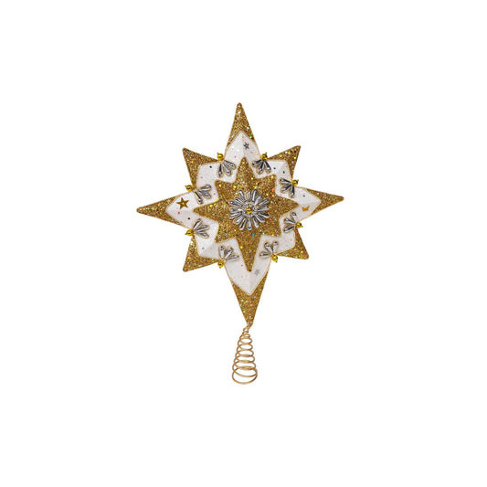 Kurt S. Adler Tree Topper, 16 inches x 12.25 inches x 3 inches, Blue & Platinum