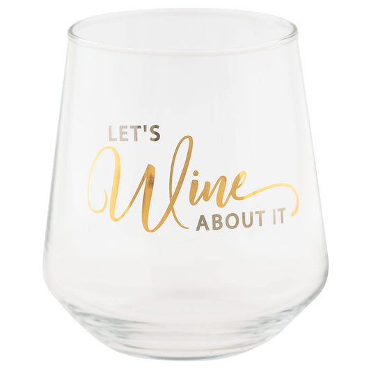Karma Gifts, Chic Stemless Wine Glass, Stemless Glasses Housewarming Gift, Let'S Wine About It