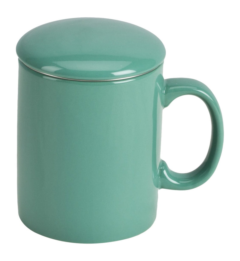 Omniware 3 Piece Mug with Lid &amp; A Stainless Steel Infuser, Teal