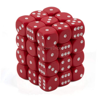 Chessex CHX25804 Dice-Opaque: 36D6 Red/White Set