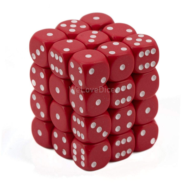 Chessex CHX25804 Dice-Opaque: 36D6 Red/White Set