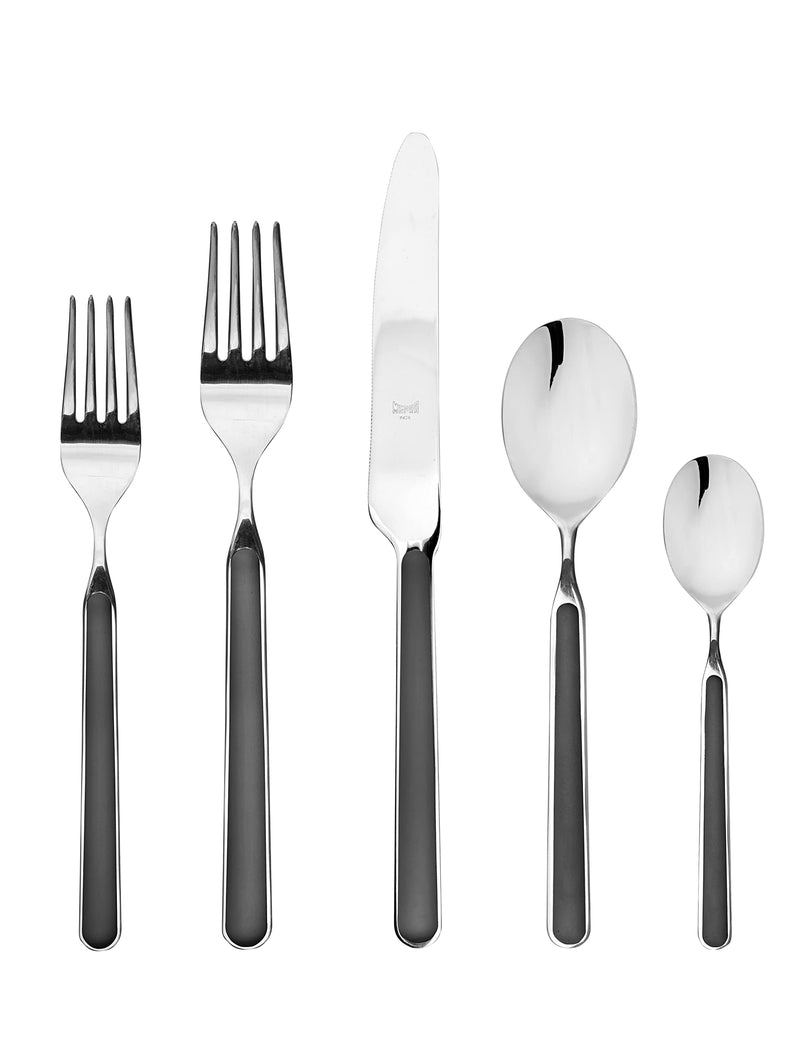 Mepra Fantasia 5 Piece Place Setting, Black