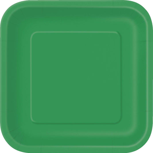 Unique Industries Unique - 31860 Unique party tableware, 6 7/8-Inch, Emerald Green