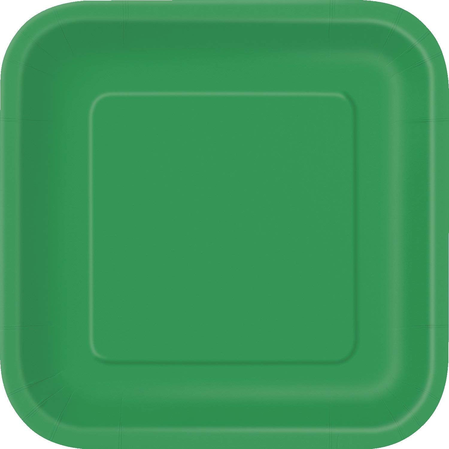 Unique Industries Party Tableware, 8 3/4-Inch, Emerald Green