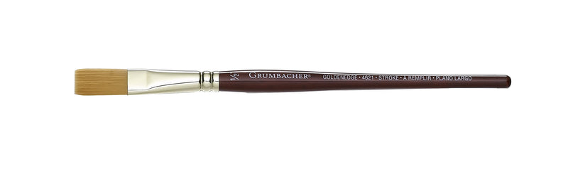 Grumbacher Goldenedge Golden Toray Stroke Watercolor Brush, Synthetic Bristles, Size 1/2" (4621.050)