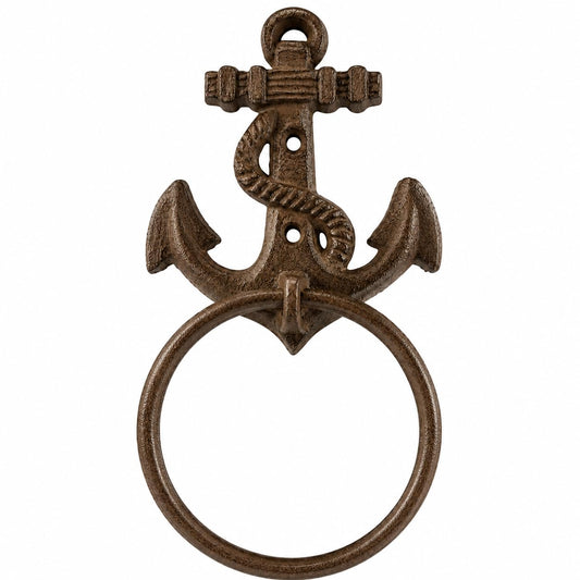 Comfy Hour 5.5 Inch Anchor Towel Ring, Nautical Towel Holder, Set of 1