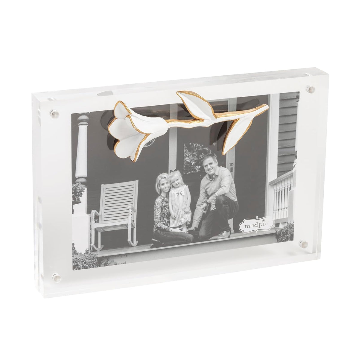 Mud Pie Picture Frame, 5" x 7 1/2", White