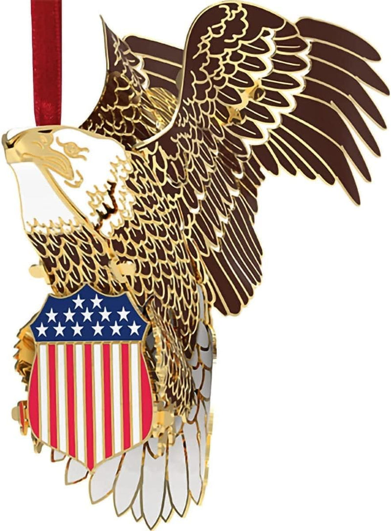 Beacon Design Bald Eagle 3D Americana Ornament, Tree Decoration for Patriotic, American Flag, USA Themed and Independence Day