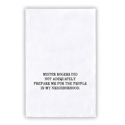 Creative Brands SB Design Studio Face to Face Thirsty Boy Bar Towel, 30" x 30", Mr. Rogers