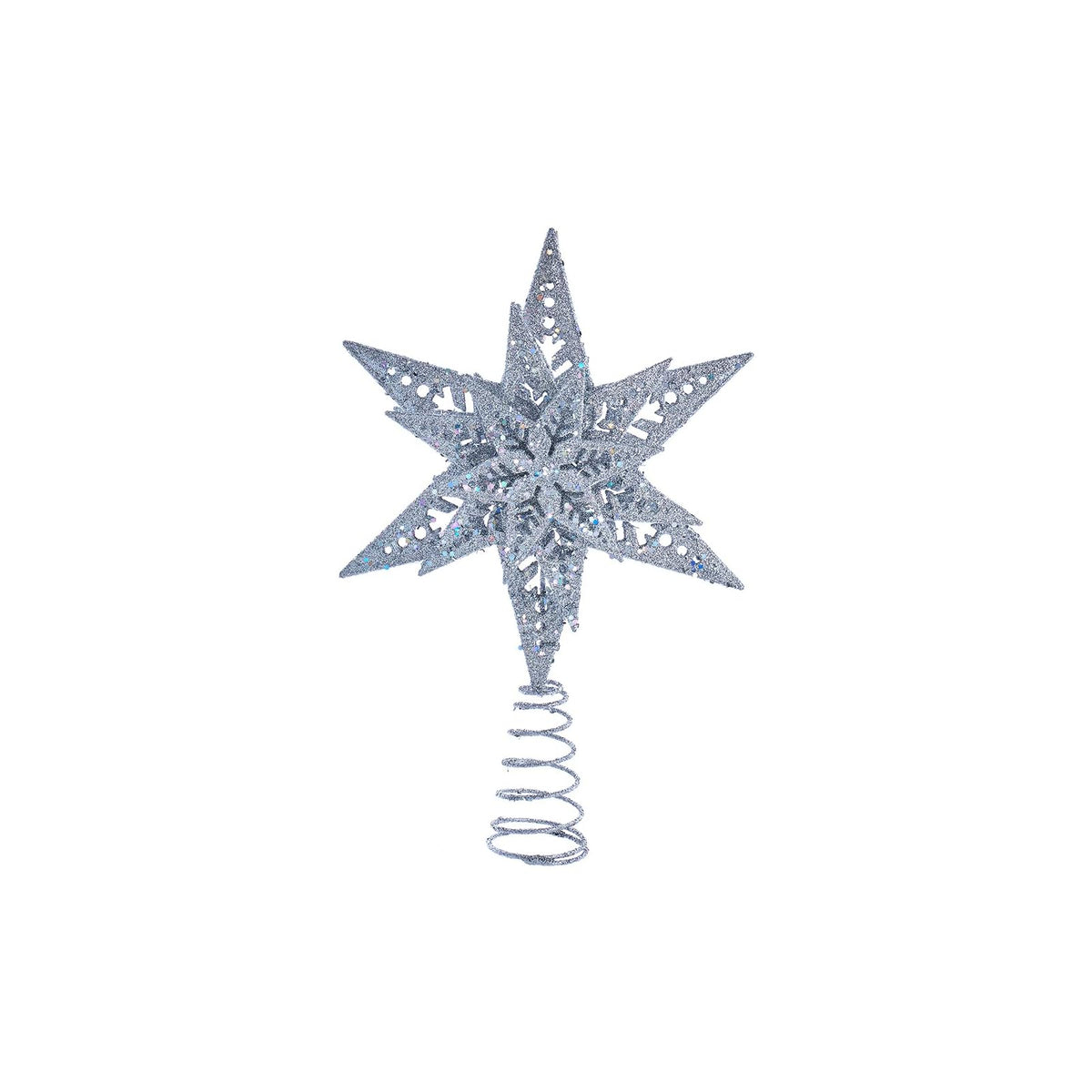 Kurt S. Adler Tree Topper, 13 Inch, Silver