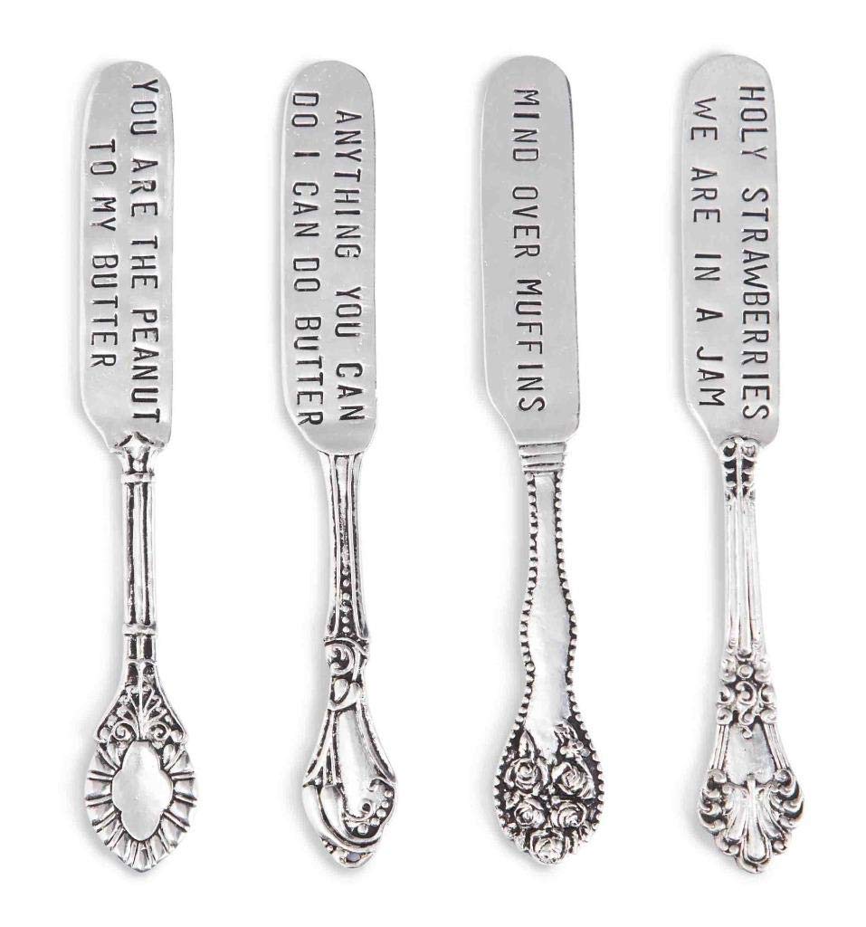 Mud Pie Circa Spreader Set, Silver, 5.5, Metal