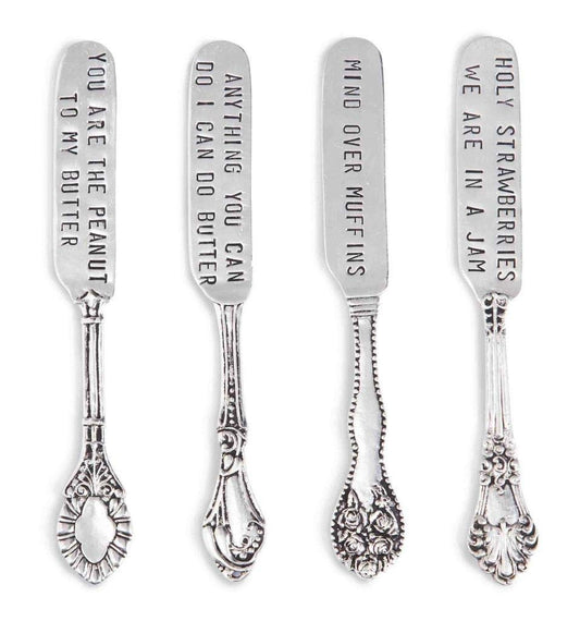Mud Pie Circa Spreader Set, Silver, 5.5, Metal