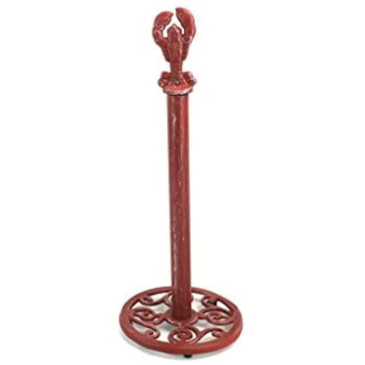 Handcrafted Nautical Decor Toilet Paper Holder, 7" L x 7" W x 16" H, Red