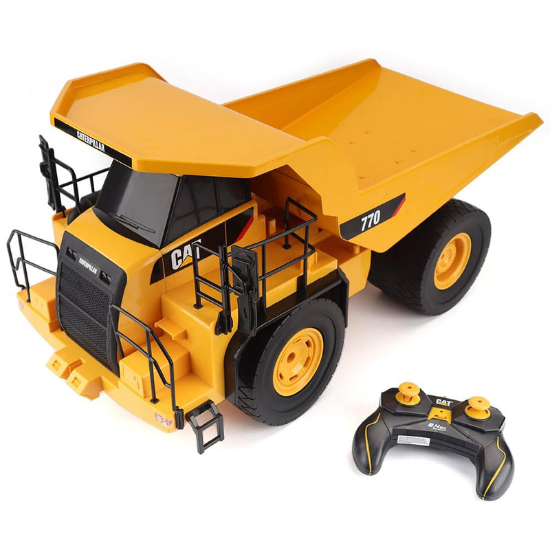 Diecast Masters | 1:12 Scale Radio Control Cat 770 Mining Truck (with Metal Dump Body and Rechargeable Battery, RTR) | Model 25601