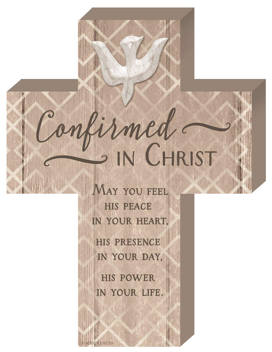 Cathedral Art Abbey Gift 8"x6" Confirmation Boxed Wood Cross W/Easel, Multi