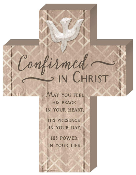 Cathedral Art Abbey Gift 8"x6" Confirmation Boxed Wood Cross W/Easel, Multi
