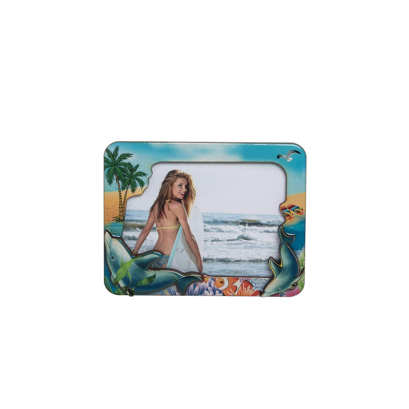 Beachcombers Dolphin Dream Picture Frame, Resin, 7.87-inch Length