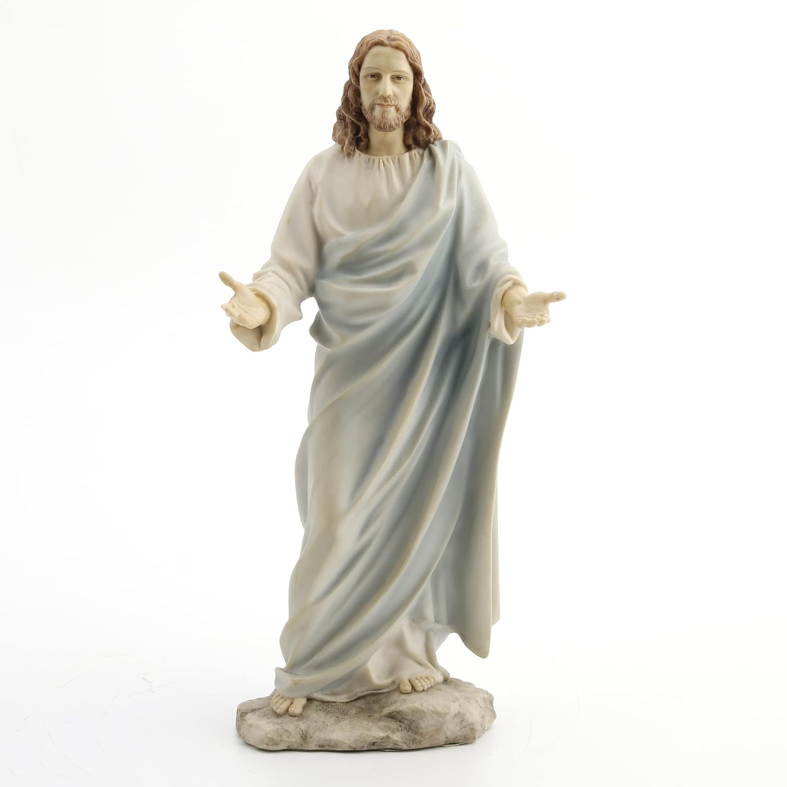 Unicorn Studio Jesus with Open Arms Decorative Statue Figurine, White  11.75 Inch