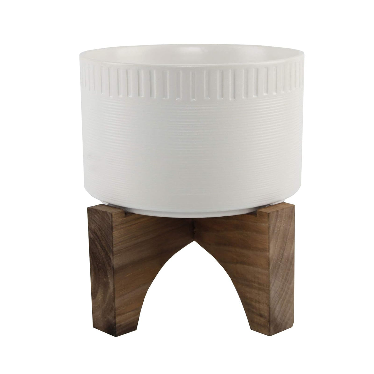 Flora Bunda Planter, 7", Dumpling Matte White 7"