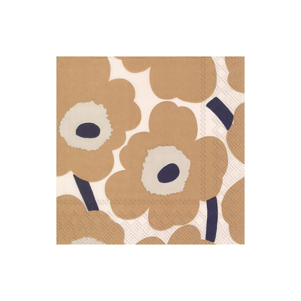 ihr SINCE 1977 Disposable Napkin, 6.5" x 6.5", Unikko Cream