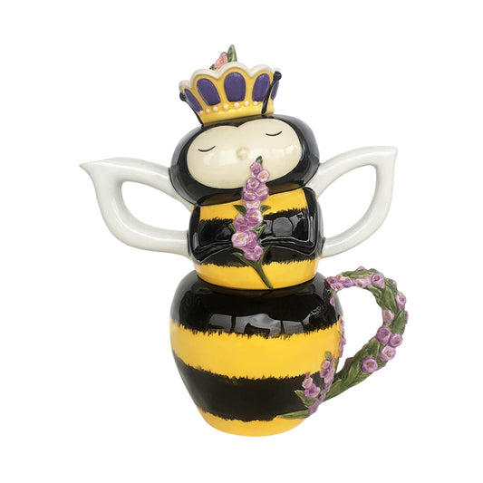 Blue Sky Clayworks Teapot, 8'' x 4.25'' x 9'' inches, Blue