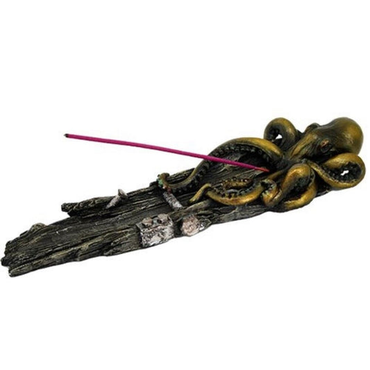 Pacific Trading Giftware Decorative Octopus Shipwreck Collectible Incense Burner Holder 10.25 Inch L