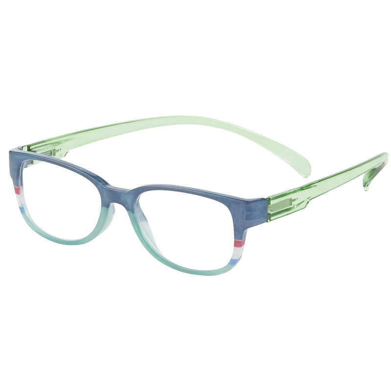 I Heart Eyewear Envy Neck Hanging Reading Glasses, Green and Blue, 1.0