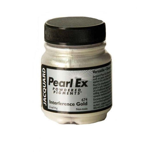Jacquard Pearl Ex Pigment .50 Oz Interference GoldPearl Ex Powdered Pigment Interference Gold (J674)