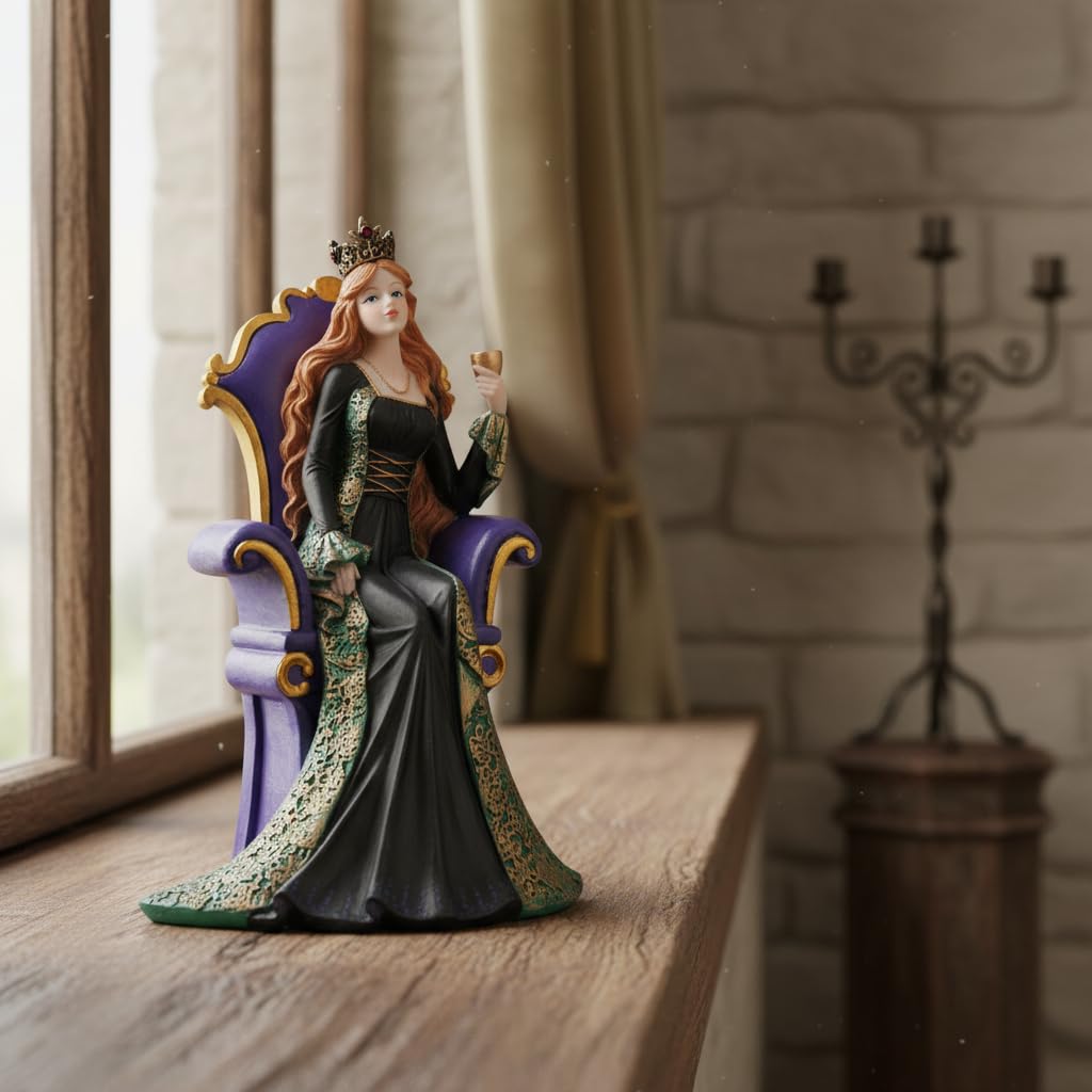 Comfy Hour Irish Princess Collection 7 Irish Princess Queen Green Dress On The Throne Resin Figurine for St. Patricks Day and Everyday Collection