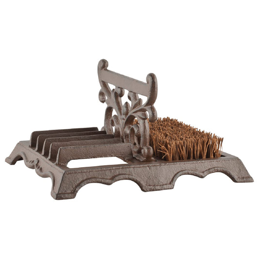 Esschert Design Cast Iron Boot Brush with Scraper