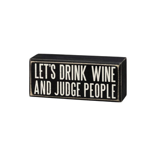 Primitives by Kathy Decorative Signage, 6x2.5 inches, Black, White