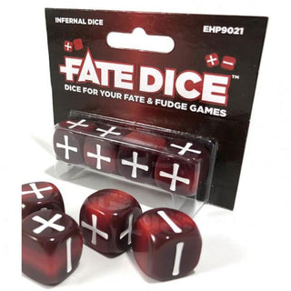 Evil Hat Productions EHP09021 Fate Infernal Dice, Multi-Colour, Multicoloured
