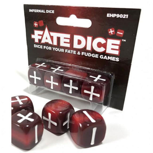 Evil Hat Productions EHP09021 Fate Infernal Dice, Multi-Colour, Multicoloured
