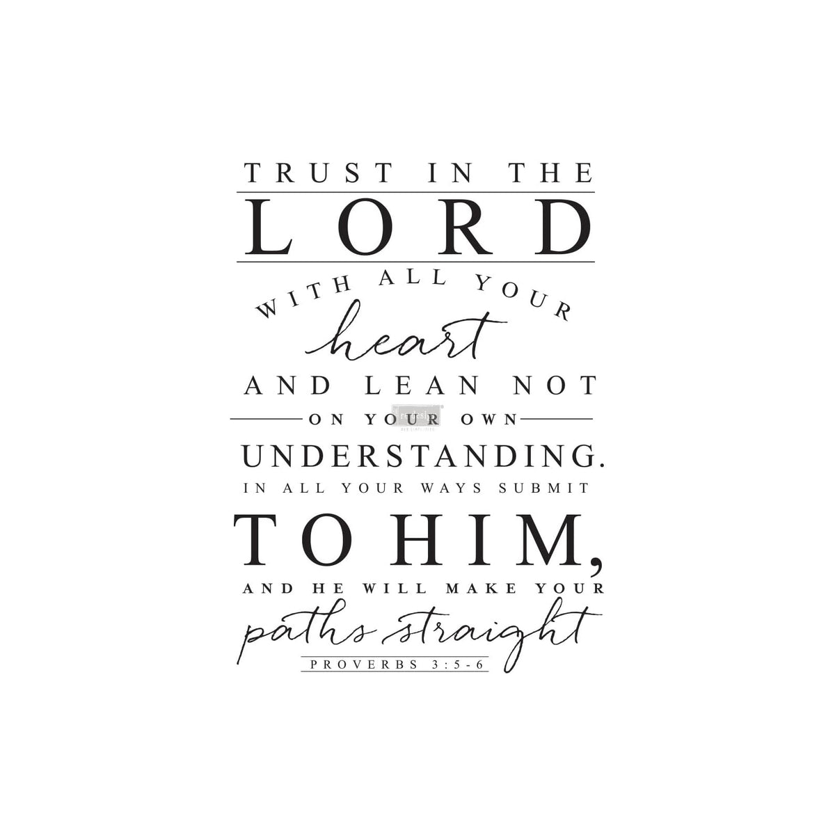 PRIMA MARKETING INC Iron On Transfer Design, Trust In The Lord, Trust In The Lor
